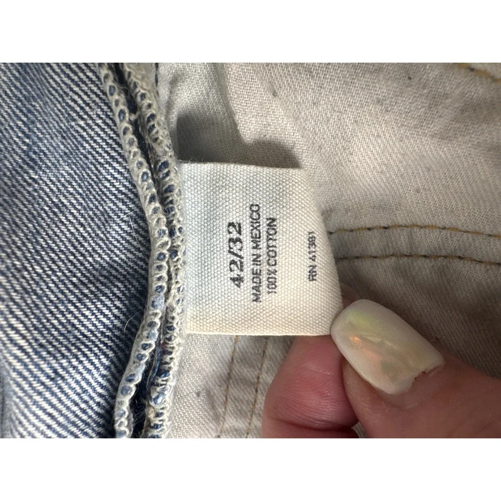 Polo Ralph Lauren Thompson Relaxed Mens Jeans 42x32 Med Wash Straight Blue Denim